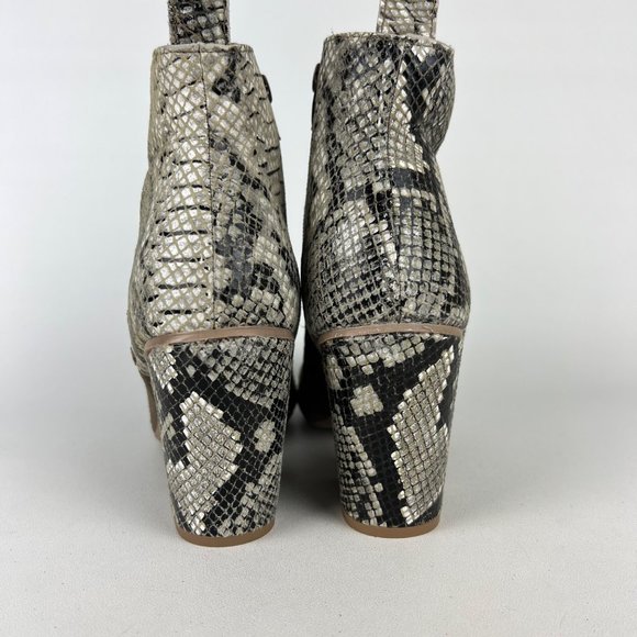 Naughty Monkey Saffron Womens Ankle Boot Taupe Suede Snake Print size 8.5 - Picture 4 of 15